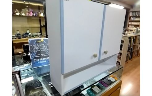 MEUBLE HAUT 2 PORTES BLANC