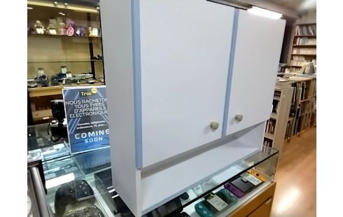 MEUBLE HAUT 2 PORTES BLANC