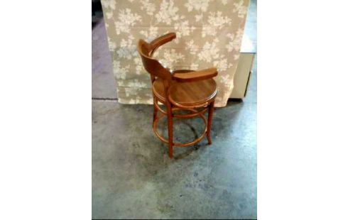 BÜROSTUHL HOLZ DUNKEL JUGENDSTIL M. ARMLEHNE