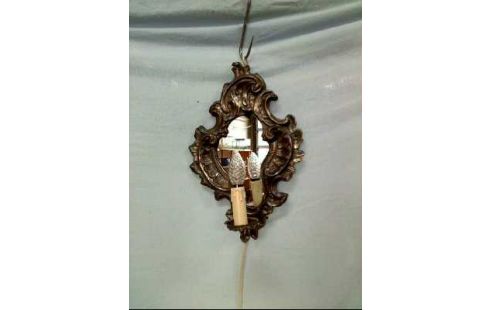 WANDLAMPE M. SPIEGEL MESSINGF. VERZIERT