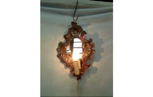 WANDLAMPE M. SPIEGEL MESSINGF. VERZIERT