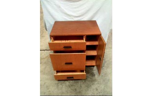 BÜROKOMMODE HOLZ EICHE 1-TÜR 3-SCHUBL 3-EBEN.