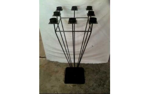 KERZENSTÄNDER GROSS BODEN SCHWARZ METALL