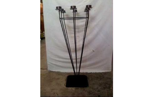 KERZENSTÄNDER GROSS BODEN SCHWARZ METALL