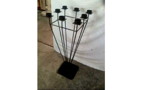 KERZENSTÄNDER GROSS BODEN SCHWARZ METALL