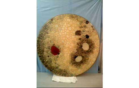 TISCHPLATTE MOSAIK GOLDF. EPOXIDHARZ