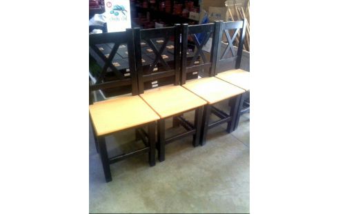 LOTE DE 4 SILLAS MADERA