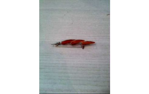 BROSCHE SILBER 900 BERNSTEIN BLATTMUSTER