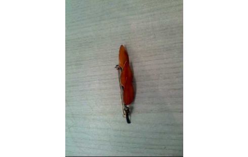 BROSCHE SILBER 900 BERNSTEIN BLATTMUSTER