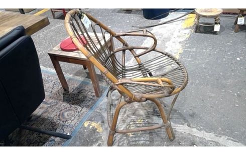 FAUTEUIL EN ROTIN RETRO
