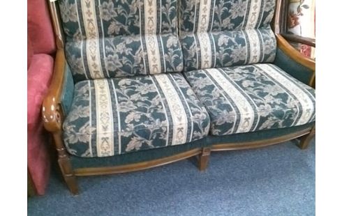 CANAPE 2P TISSU MOTIF FLEURS