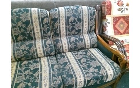 CANAPE 2P TISSU MOTIF FLEURS