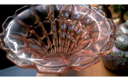 COUPE OP VOET VERZILVERD ART DECO