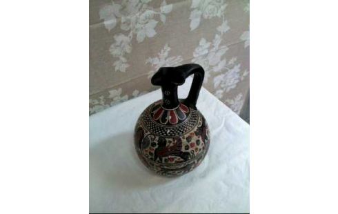 KRUG ANTIKER STIL MALEREI HENKEL BAUCHF.