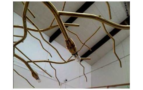 DECKENLEUCHTER GOLDF. ZWEIGE 10-LEUCHTEN