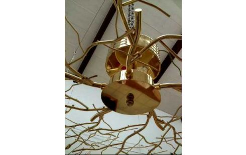 DECKENLEUCHTER GOLDF. ZWEIGE 10-LEUCHTEN