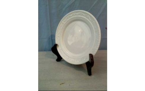 TELLER <KPM> WEIß KURLAND VERZIERT