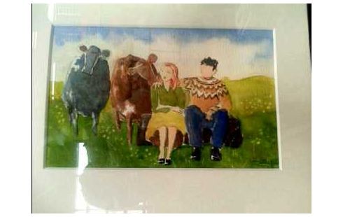 AQUARELL I.R. HOLLAND <ZWEI PAARE>