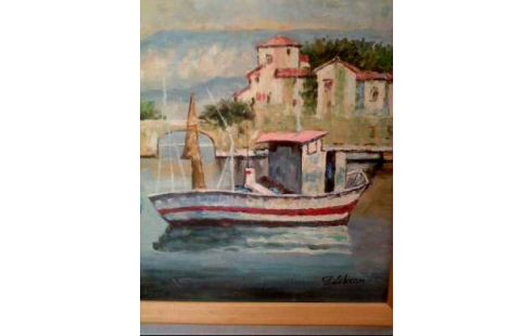 GEMÄLDE I.R. <<BOOTE <P.LEBRUN>