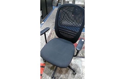 FAUTEUIL DE BUREAU TISSU NOIR
