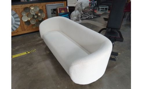 CANAPE 3 PLACES LOEN BOUCLÉ BLANC