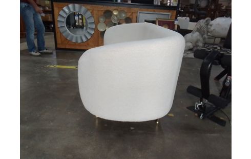 CANAPE 3 PLACES LOEN BOUCLÉ BLANC