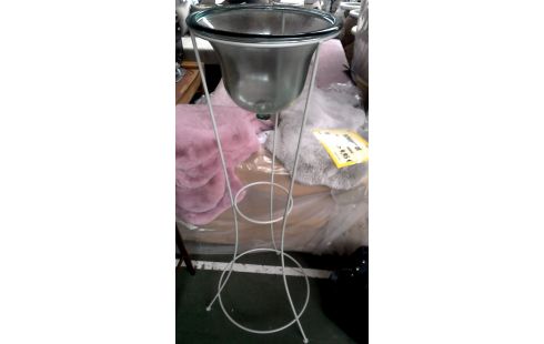 GLOBO 1 HIELO SOBRE PIE HIERRO FORJA