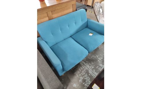 CANAPE 2P BLEU SUR PIED