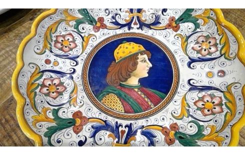 PLAT EN PORCELAINE  ITALIENNE