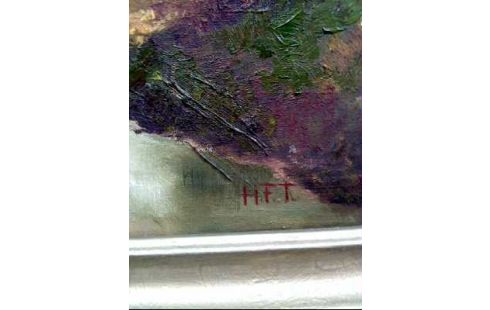 GEMÄLDE I.R. SIGN. <H.F.T> >HOF AM WASSER>