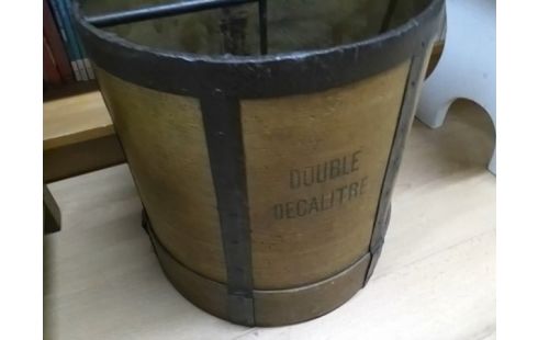 SEAU A MESURE DOUBLE DECALITRE BOIS