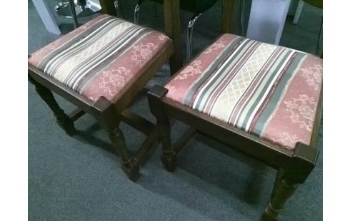 LOT DE 6 CHAISES RUSTIQUE ASSISES TISSU