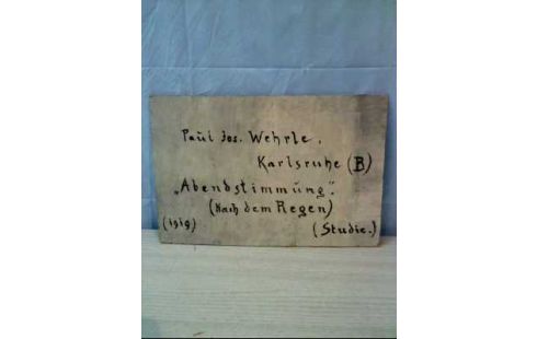 GEMÄLDE <P.J.WEHRLE> <ABENDSTIMMUNG> 1919