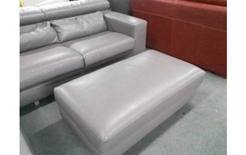 CANAPE D'ANGLE AVEC 1 POUF GRIS