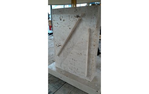 TAFELLAMP TRAVERTIJN VINTAGE