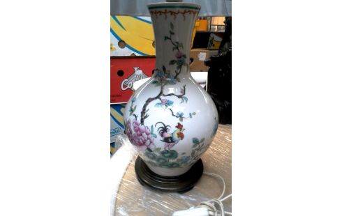 TAFELLAMP CHINEES ZWARTE KAP OVAAL