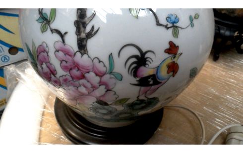 TAFELLAMP CHINEES ZWARTE KAP OVAAL