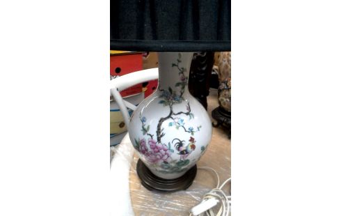 TAFELLAMP CHINEES ZWARTE KAP OVAAL