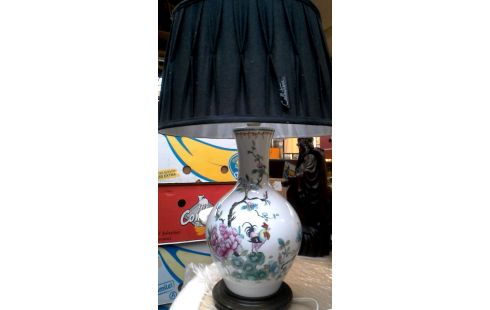 TAFELLAMP CHINEES ZWARTE KAP OVAAL