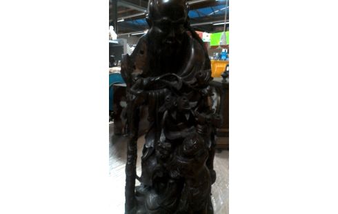 STATUE CHINOIS BOIS DE ROSE CHINOIS