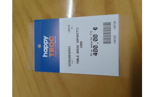 TABLE BASSE SAPORITTI 1990