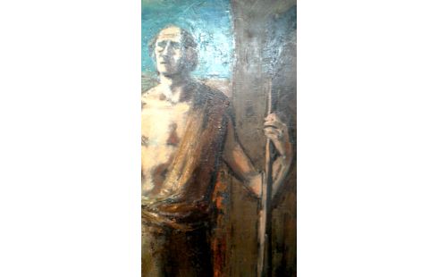 SCHILDERIJ L.SEBREGHTS VLUCHTELINGEN