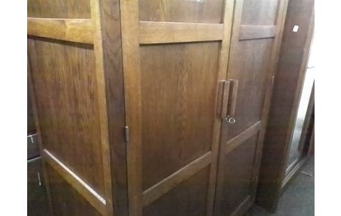 ARMOIRE ANCIENNE 2P AVEC 1 PENDERIE ET 3 ETAGERES