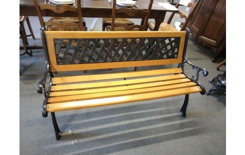 BANC DE JARDIN FONTE BOIS LATTES EN CHENE