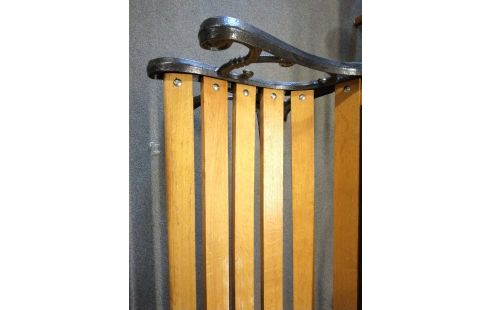 BANC DE JARDIN FONTE BOIS LATTES EN CHENE