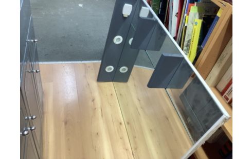 MEUBLE DE SALLE DE BAIN GRIS + MIROIR