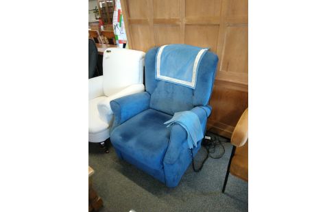 FAUTEUIL RELAX RELAX ELECTRIQUE TISSU BLEU