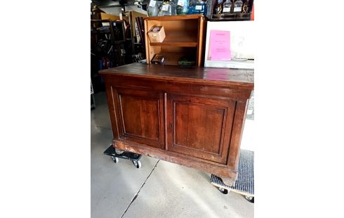 BUFFET BAS CHÊNE MASSIF ANCIEN DESSUS RELEV