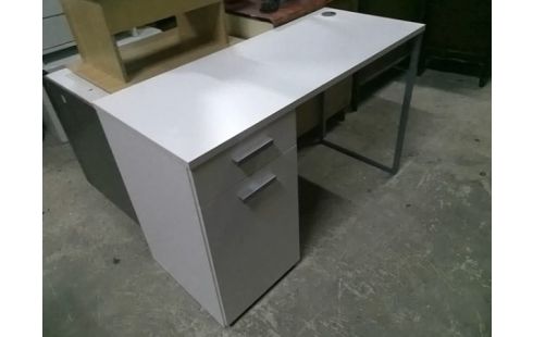 BUREAU MODERNE BLANC 1 PORTE 1 TIROIR