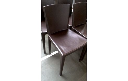 6 SILLAS DISEÑO PARDO CUERO